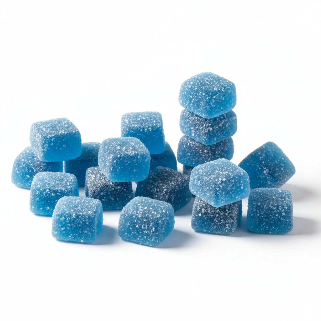 Chuches de creatina azules cuadradas